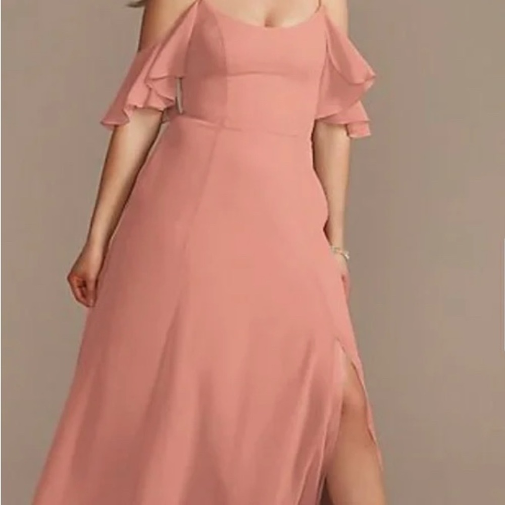 Elegant Pink Off-Shoulder Dress